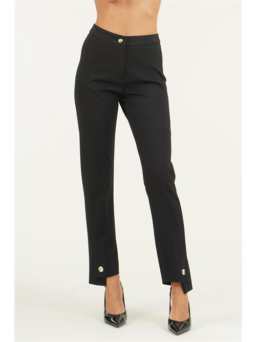 Pantalone in viscosa elastica GM by Gai Mattiolo | GM4297NERO
